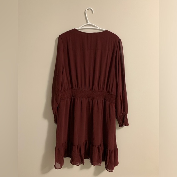 NEW Ricki’s Burgundy Light Knee Length Summer Dress XL - Picture 3 of 5